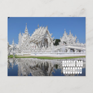 Witte tempel in Chiang Rai Thailand Briefkaart