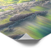 Witte tempel in het bos poster (Hoek)