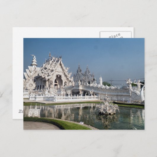 Witte Tempel Wat Rong Khun, Chiang Rai, Thailand Briefkaart (Voorkant / Achterkant)