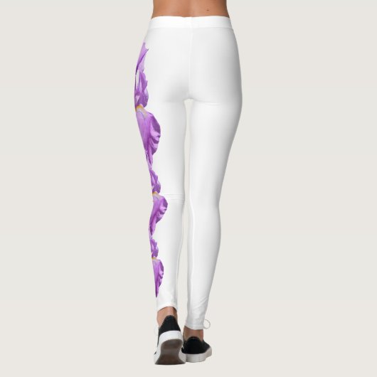 Witte Tennessee Iris State Flower Leggings (Achterkant)