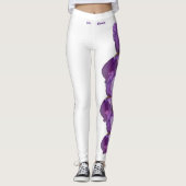 Witte Tennessee Iris State Flower Leggings (Voorkant)