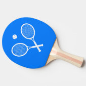Witte tennisrackets blauw tafeltennisbatje (Zijkant)