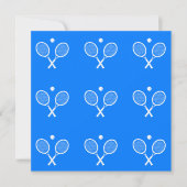 Witte tennisrackets en een Ball Blue achtergrond Kaart (Voorkant)