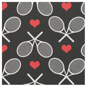 💗 witte tennisrackets en -harten die aanpasbaar stof