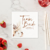 Witte Terracotta Bloemen Bruidsfeest Team Bruid Servet (Insitu)