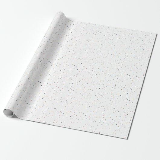 Witte terrazzo cadeaupapier (Uitgerold)
