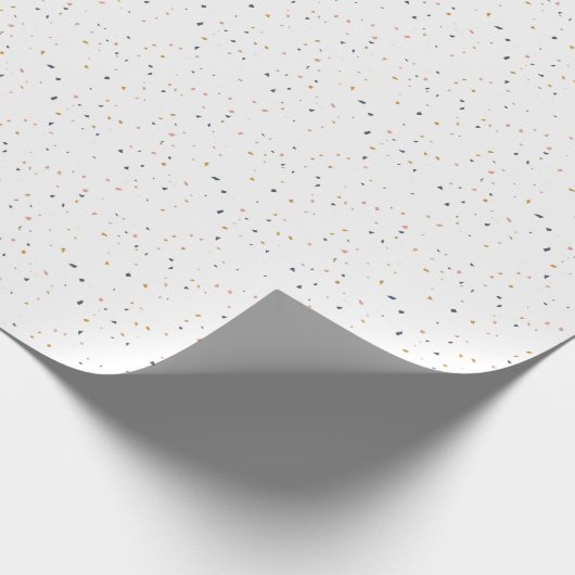 Witte terrazzo cadeaupapier (Hoek)