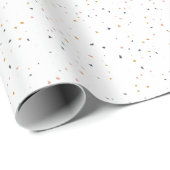 Witte terrazzo cadeaupapier (Rol Hoek)