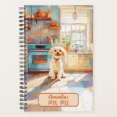 Witte Terrier Mix Hond On Gedateerd Afspraakboek Planner (Voorkant)