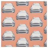 Witte Tesla Model Y Hand getrokken schets stof (Swatch)