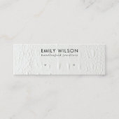WITTE TEXTURE STUD EARRING DISPLAY KAART MINI VISITEKAARTJE (Voorkant)
