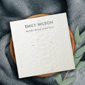 WITTE TEXTURE STUD EARRING DISPLAY KAART VIERKANTE VISITEKAARTJE