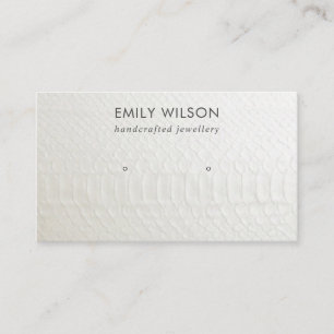 WITTE TEXTURE STUD EARRING DISPLAY KAART VISITEKAARTJE