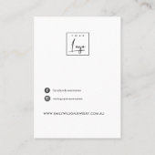 WITTE TEXTURE STUD EARRING DISPLAY KAART VISITEKAARTJE (Achterkant)