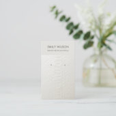 WITTE TEXTURE STUD EARRING DISPLAY KAART VISITEKAARTJE (Staand voorkant)