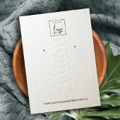 WITTE TEXTURE STUD EARRING DISPLAY KAART VISITEKAARTJE