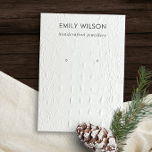 WITTE TEXTURE STUD EARRING DISPLAY KAART VISITEKAARTJE