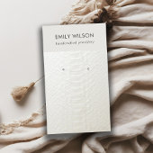 WITTE TEXTURE STUD EARRING DISPLAY KAART VISITEKAARTJE