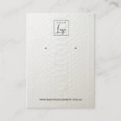 WITTE TEXTURE STUD EARRING DISPLAY KAART VISITEKAARTJE (Voorkant)