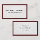 Witte textuur achtergrond rand visitekaartje (Voorkant / Achterkant)