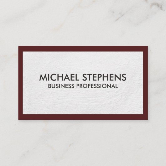 Witte textuur achtergrond rand visitekaartje (Voorkant)