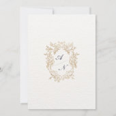 Witte textuur Bloemen Goud Islamitische bruiloft M Kaart