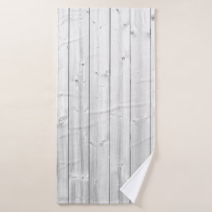 Witte textuurhouten oppervlak badhanddoek