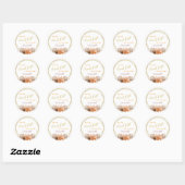 witte Thanksgiving Zakelijke stickers voor klanten (Vel)