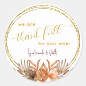 witte Thanksgiving Zakelijke stickers voor klanten (Voorkant)