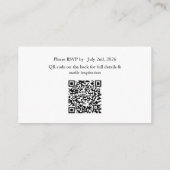 Witte The Attire QR-code bijgevoegde kaart (Achterkant)