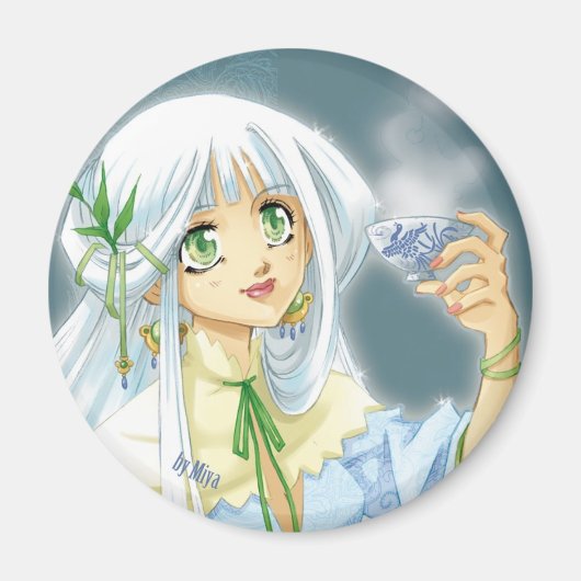 witte thee magneet (Voorkant)