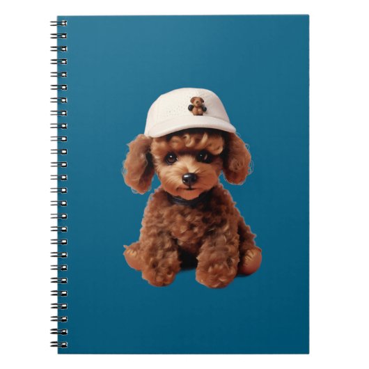 Witte Theekopje Poodle Map Notitieboek (Voorkant)