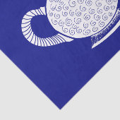 Witte theepot bij de marine tissuepapier (Detail)