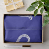 Witte theepot bij de marine tissuepapier (Geschenk)