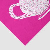 Witte theepot op Hot Pink Tissuepapier (Detail)