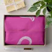 Witte theepot op Hot Pink Tissuepapier (Geschenk)