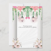 Witte thema bruiloft kaart (Achterkant)