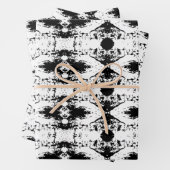 Witte Thumbprint Cookie Tree Bark Patroon Inpakpapier Vel (In situ)