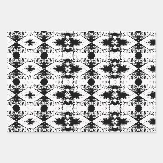 Witte Thumbprint Cookie Tree Bark Patroon Inpakpapier Vel (Voorkant)