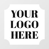 Witte Ticket Vierkante Vorm Zakelijke Logo Raamsticker (Vel)