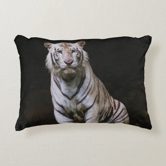 WITTE TIGER ACCENT KUSSEN (Voorkant)