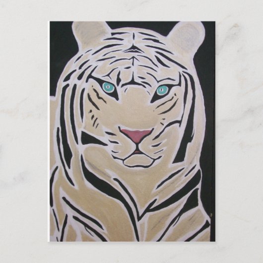 WITTE TIGER BRIEFKAART (Voorkant)