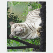 WITTE TIGER FLEECE DEKEN (Voorkant)