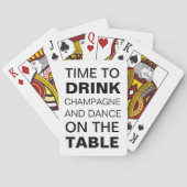 Witte tijd om champagne en dans op tafel te Drinke Pokerkaarten (Achterkant)