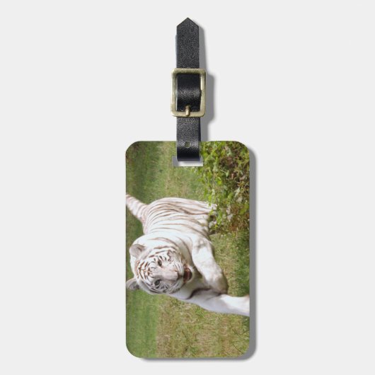 Witte tijger 3825e bagagelabel (Voorkant verticaal)