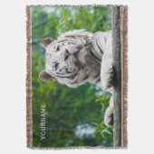 Witte tijger, aangepaste dekens deken (Voorkant Verticaal)