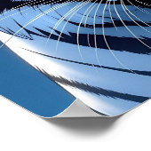 Witte Tijger Ai Kunst met Blauwe Ogen Poster (Hoek)