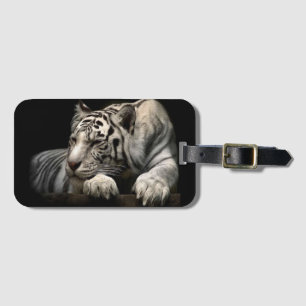 Witte tijger bagagelabel