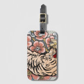 Witte tijger bagagelabel (Voorkant (verticaal))