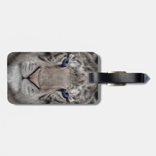 Witte tijger bagagelabel (Achterkant horizontaal)